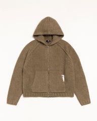 CHUNKY KNIT ZIP HOODIE