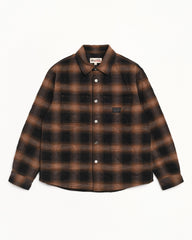 QUILTED PLAID SHIRT JACKET