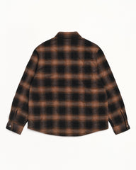 QUILTED PLAID SHIRT JACKET