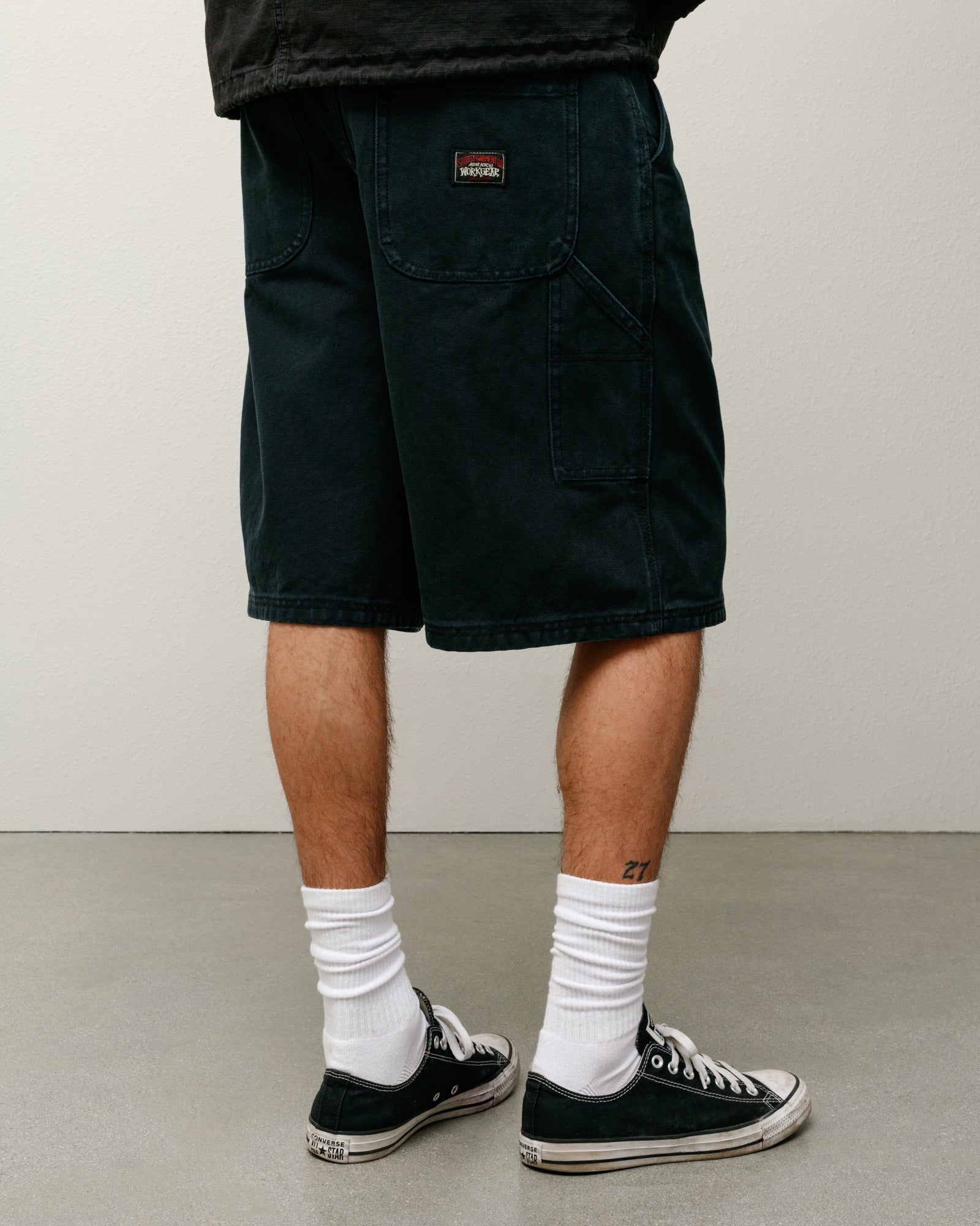 WASHED CANVAS WORK SHORT