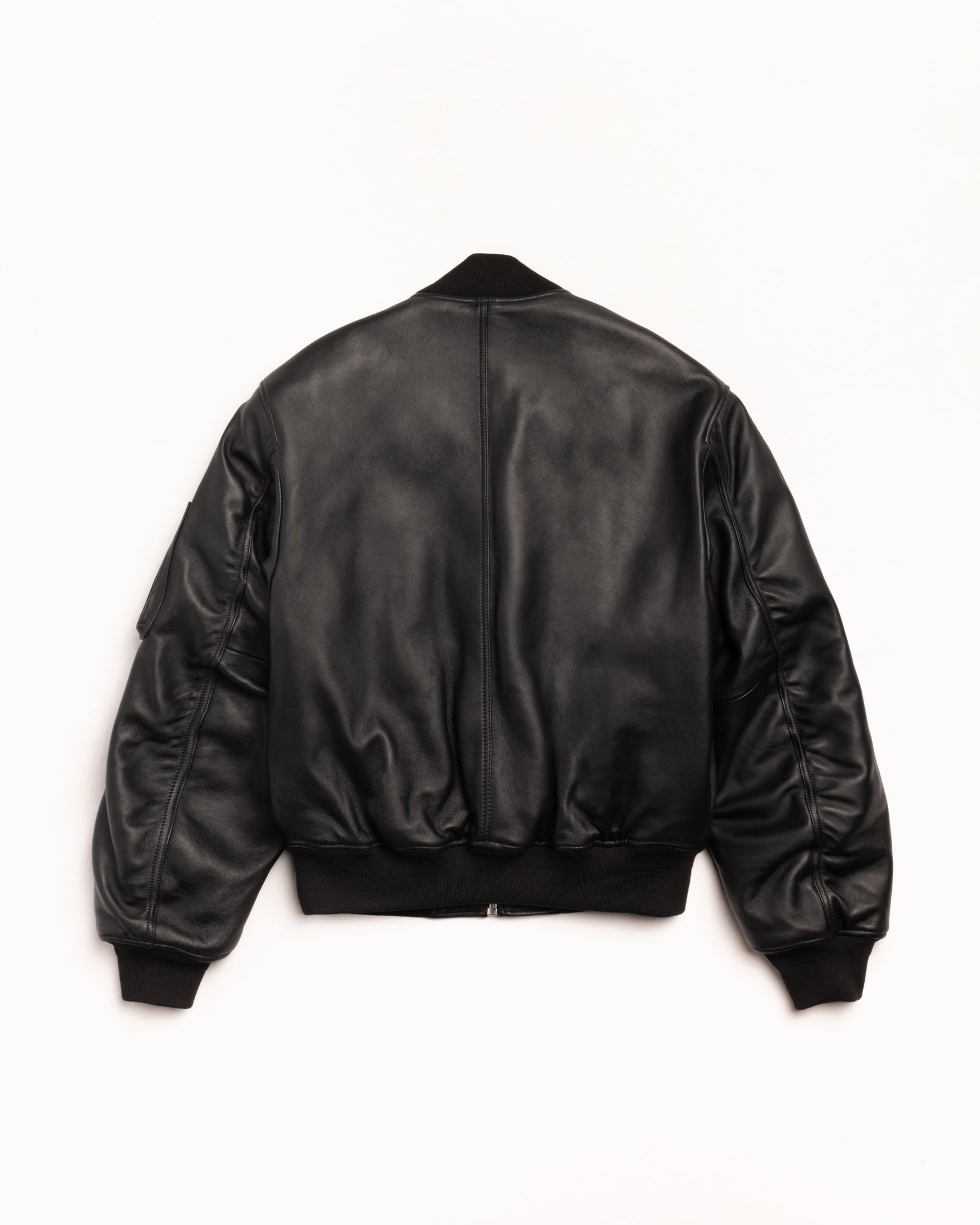 LEATHER BUILT BOMBER