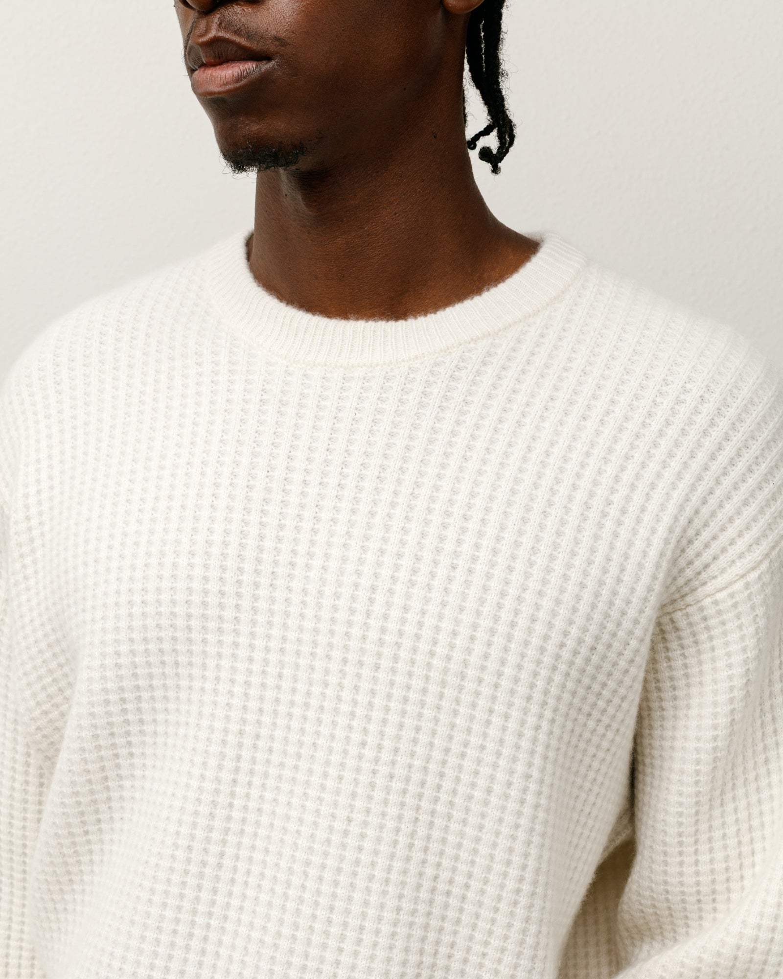 WAFFLE CASHMERE SWEATER