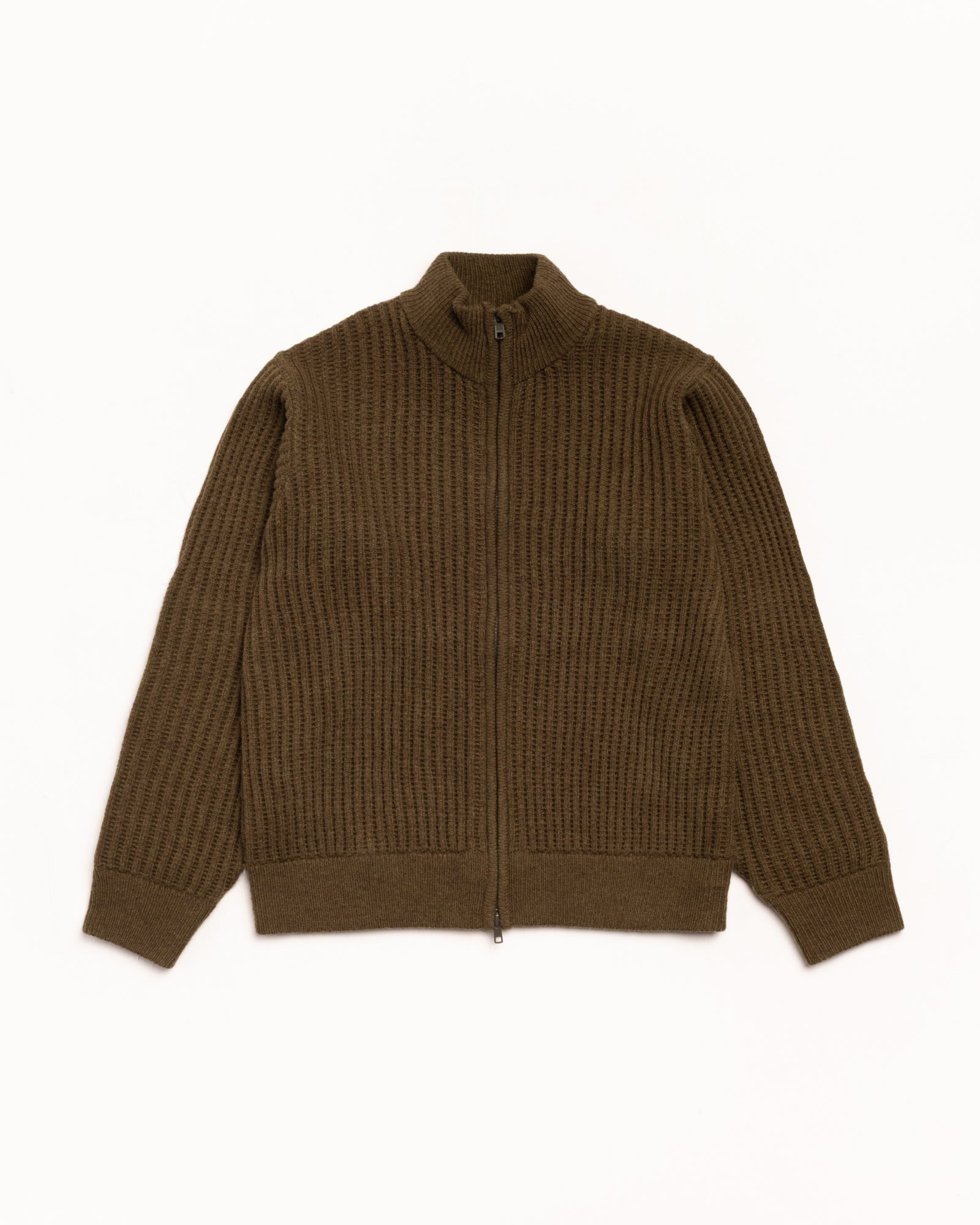LAMBS WOOL ZIP SWEATER