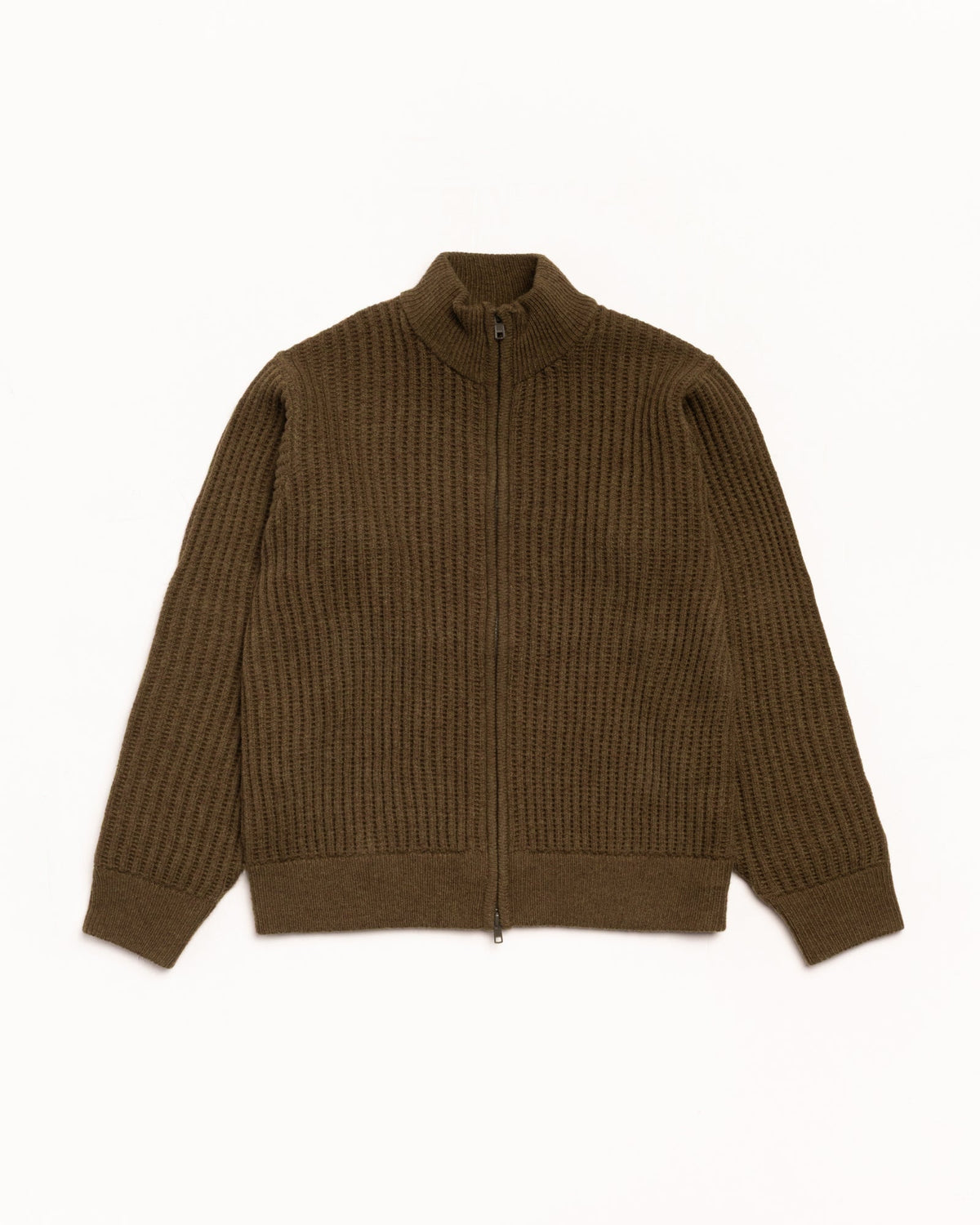 LAMBS WOOL ZIP SWEATER