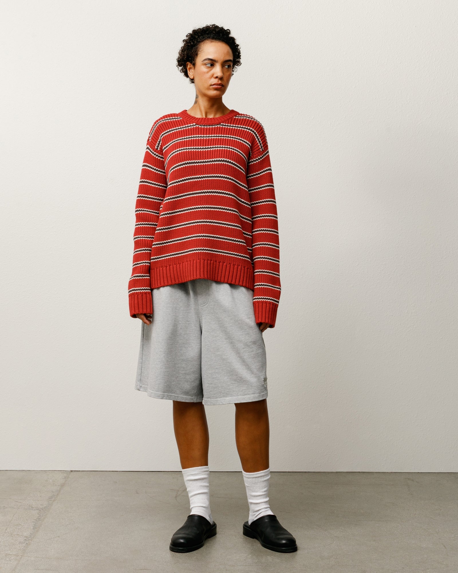CHUNKY COTTON STRIPE SWEATER