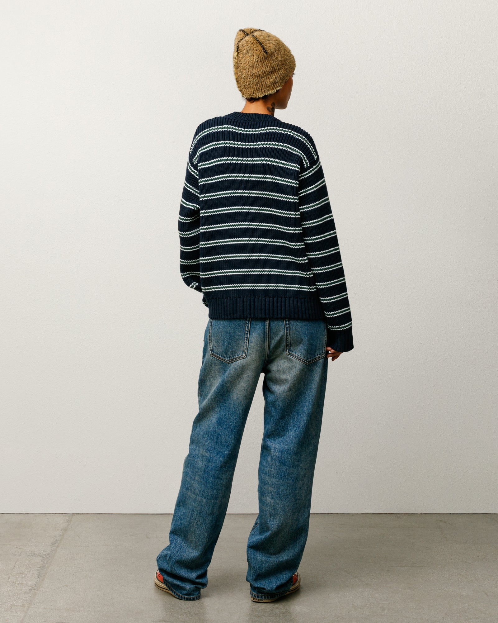 CHUNKY COTTON STRIPE SWEATER