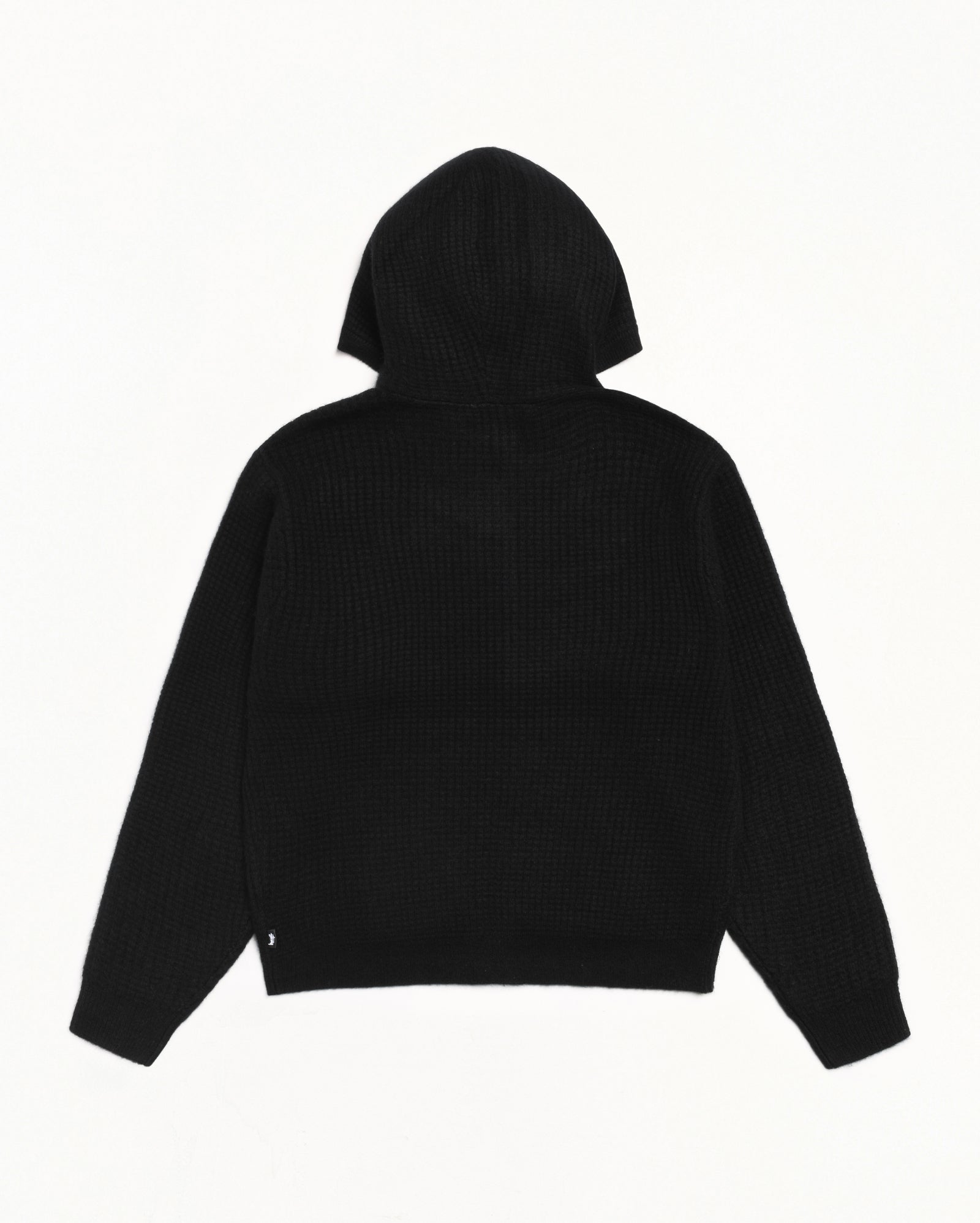 WAFFLE CASHMERE ZIP HOOD SWEATER