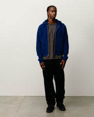 WAFFLE CASHMERE ZIP HOOD SWEATER