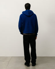 WAFFLE CASHMERE ZIP HOOD SWEATER