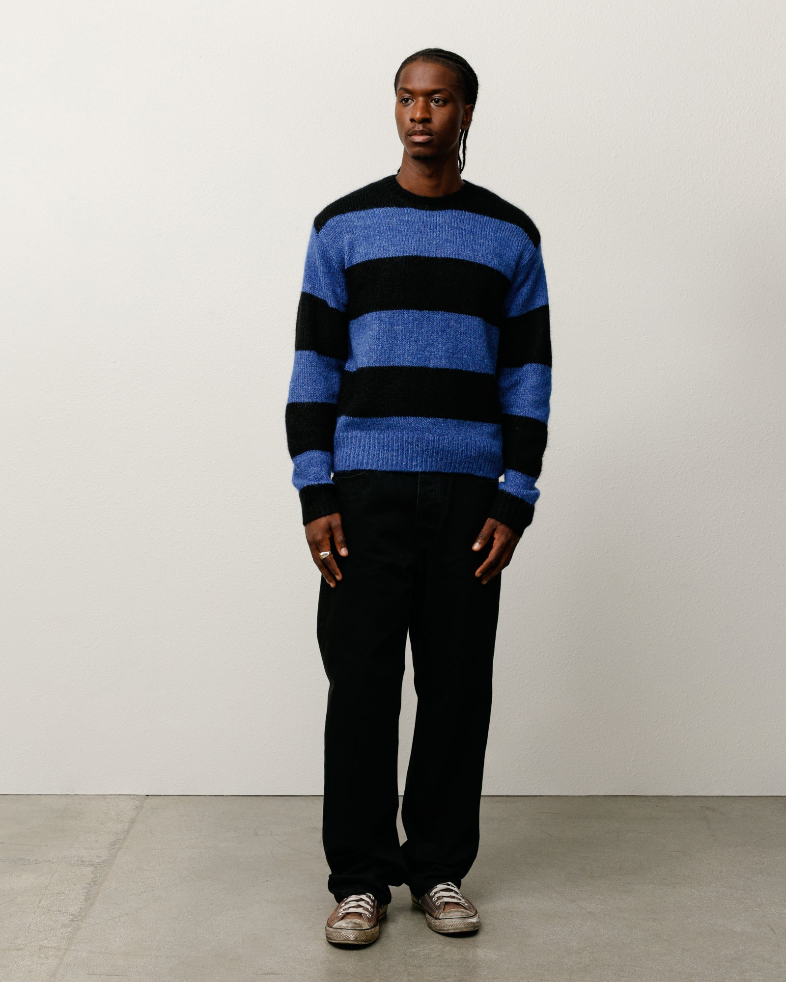 MOHAIR STRIPE SWEATER