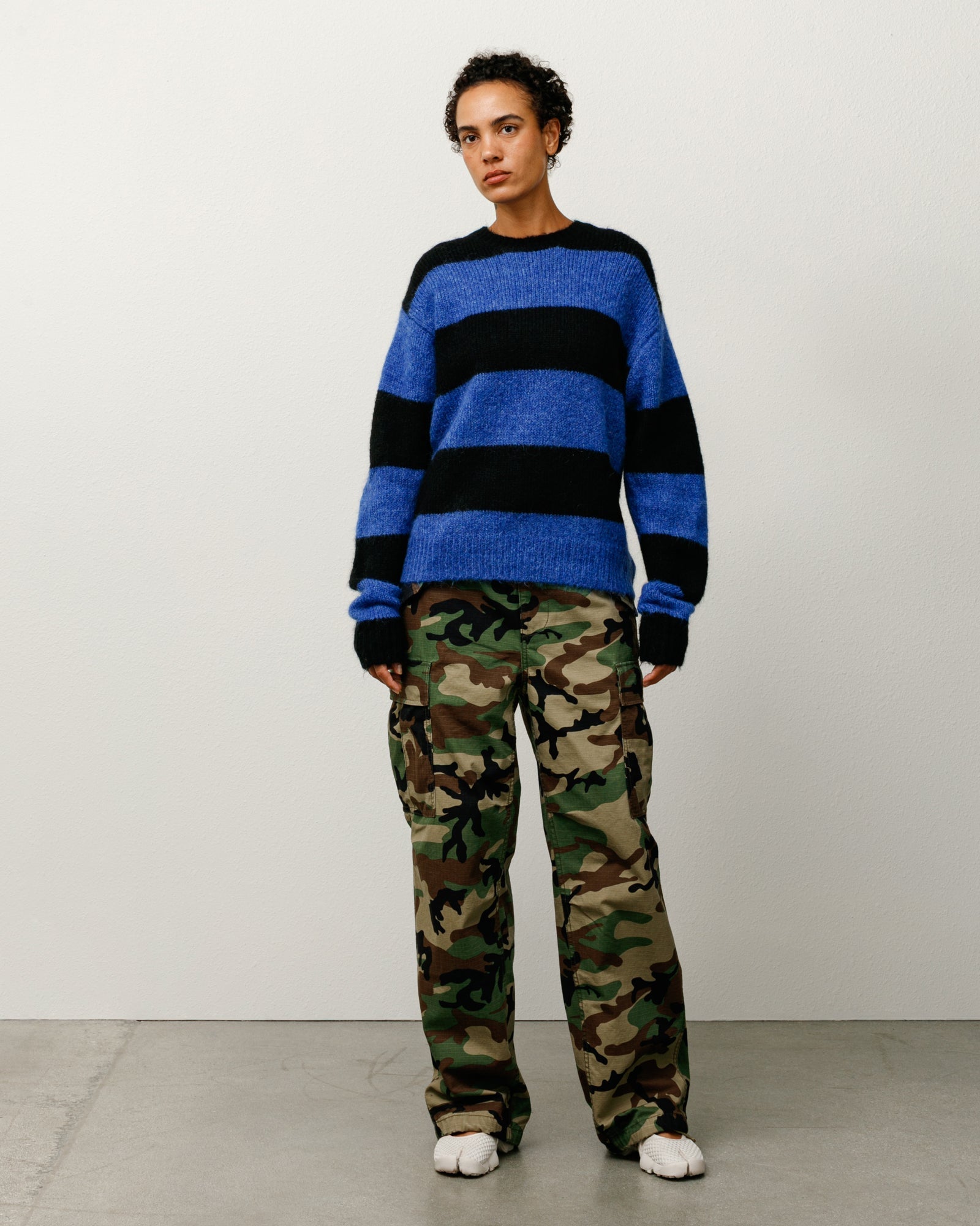 MOHAIR STRIPE SWEATER