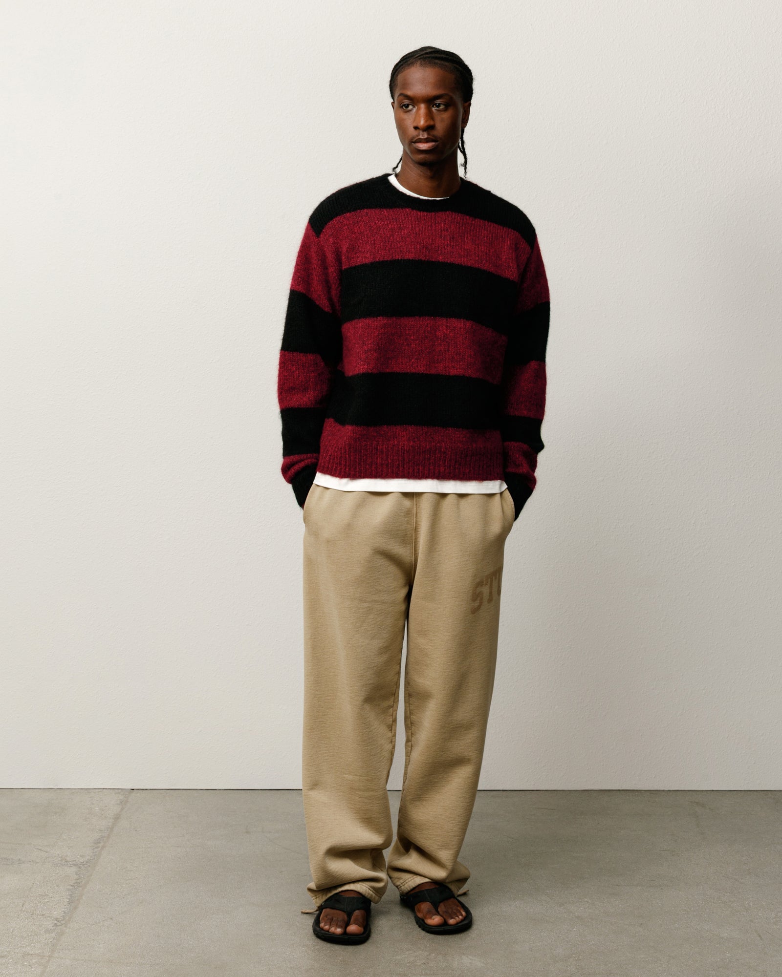 MOHAIR STRIPE SWEATER