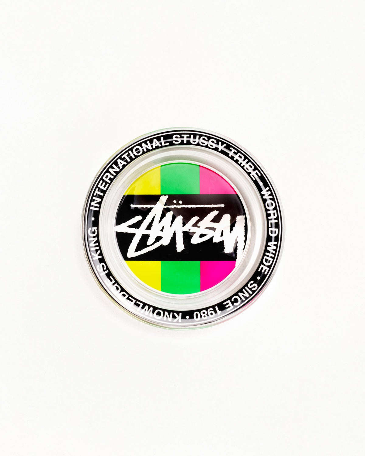 PAINTED GLASS ASHTRAY