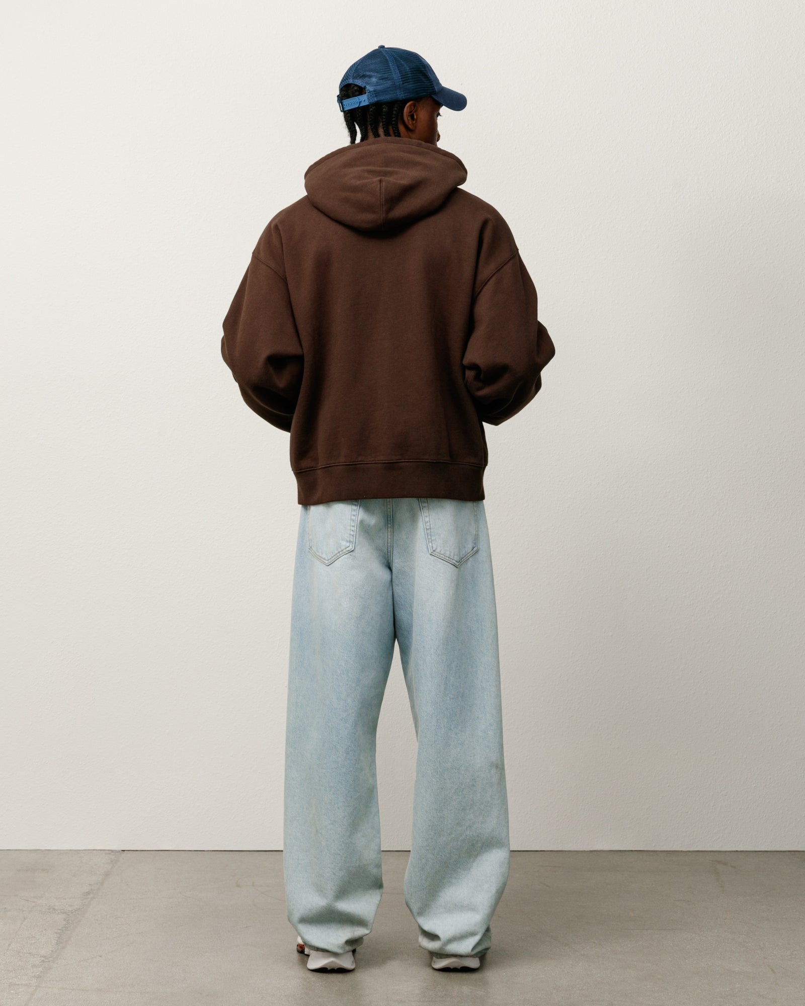 STÜSSY & NIKE STONE WASHED FLEECE ZIP HOODIE